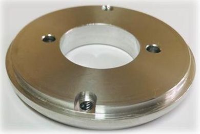 Disco de acero maquinado en CNC